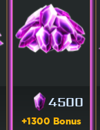 4500 Gems (1300 Bonus)